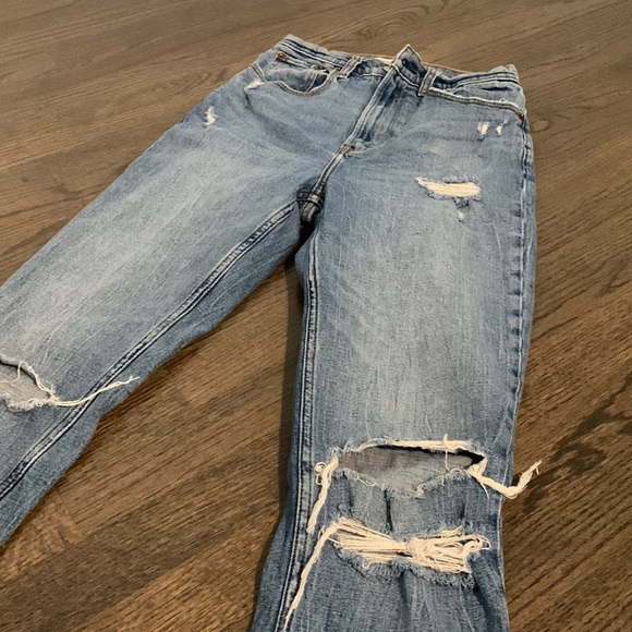 Abercrombie Ankle Straight Ultra High Rise Jean, 26 Tall, Curve Love - Picture 2 of 6